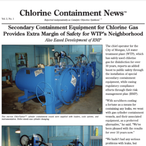 Secondary Containment Equipment for Chlorine Gas Provides Extra Margin of Safety for WTP’s Neighborhood