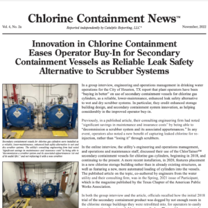 2022 September 01 Chlortainer Article Innovation in Chlorine Containment Eases Operator