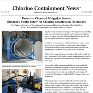 2023 Decemeber 01 Chlortainer Article Proactive Chemical Mitigation System